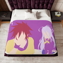 Load image into Gallery viewer, Sora and Shiro Sherpa Blanket
