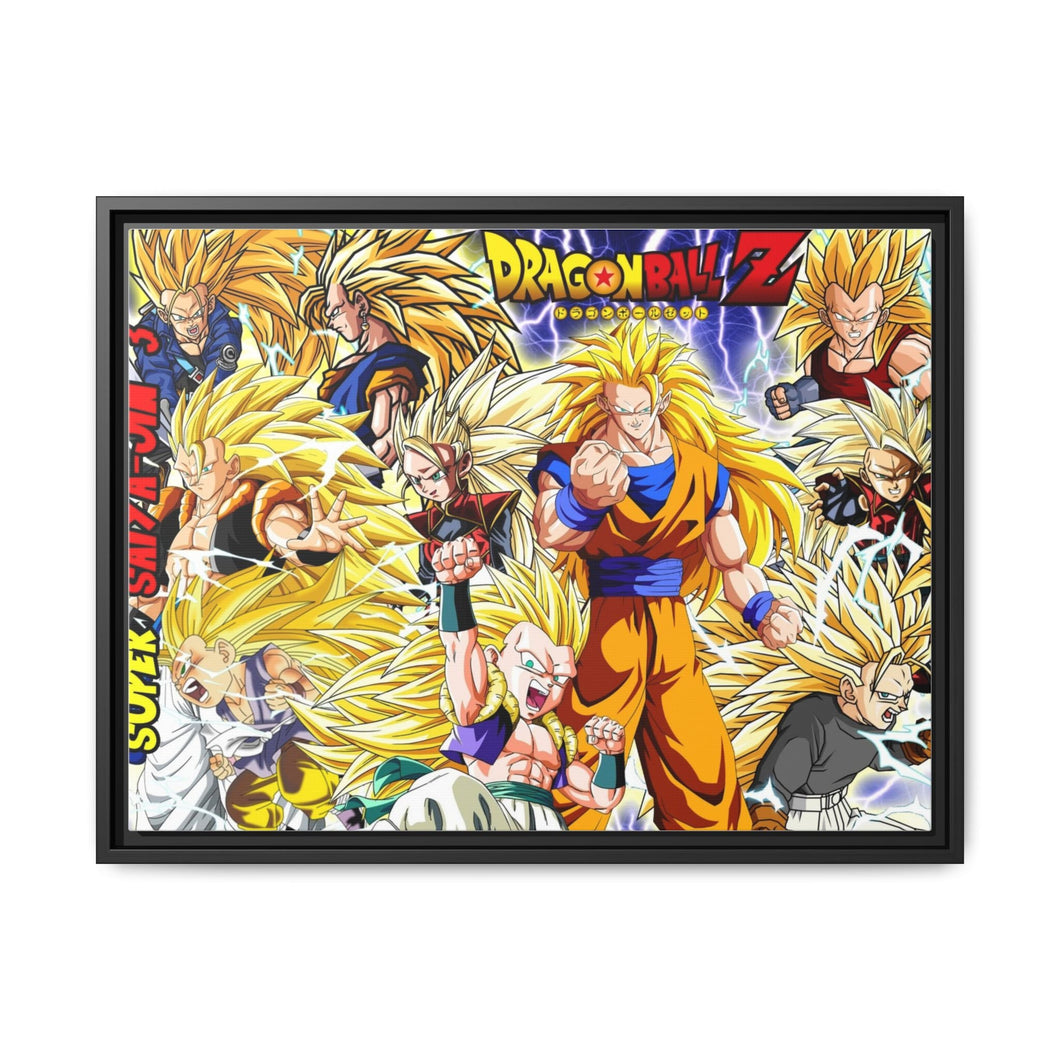 Dragon Ball Z Super Saiyajin 3 Canvas Framed Art Print