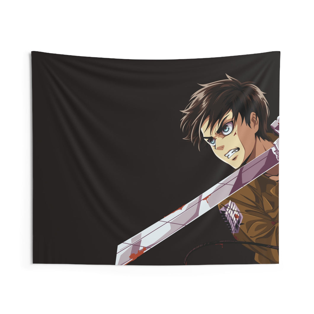 Eren Yeager - Shingeki no Kyojin Indoor Wall Tapestry