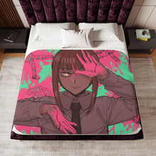 Load image into Gallery viewer, Anime Chainsaw Man Sherpa Blanket
