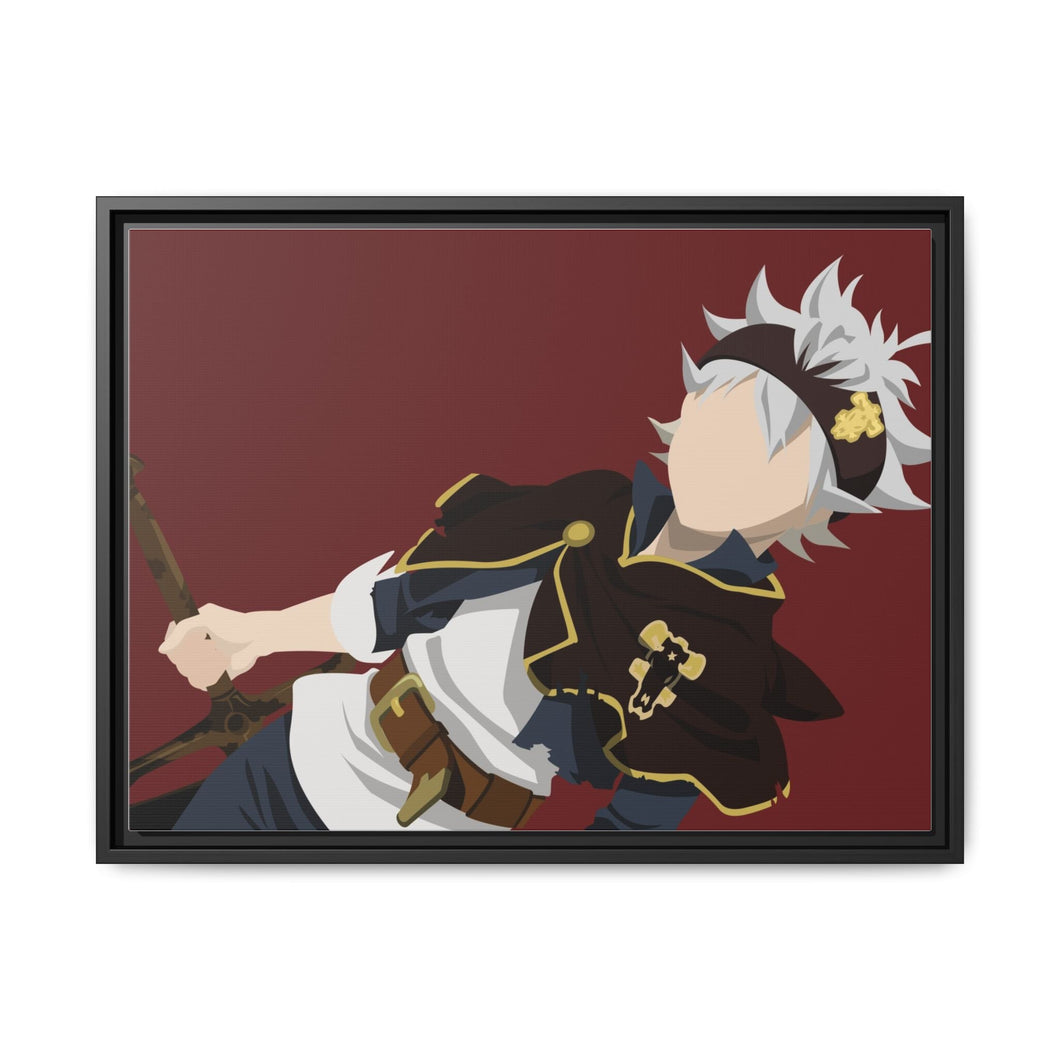 Black Clover Asta Canvas Framed Art Print