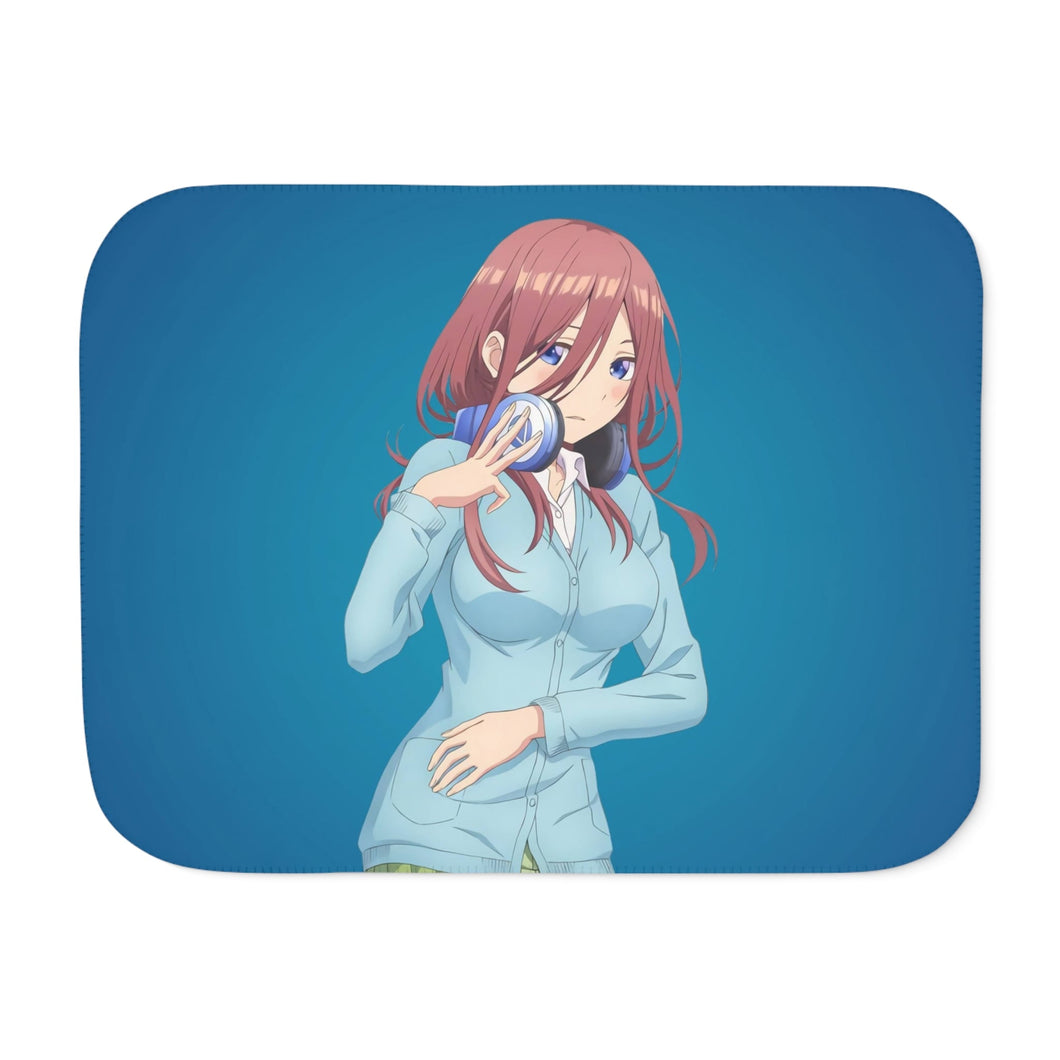 Miku Nakano from 5-Toubun no Hanayome Sherpa Blanket