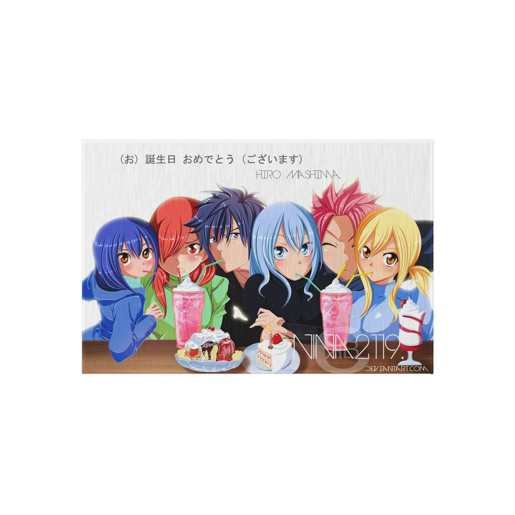 Fairy Tail Natsu Dragneel, Erza Scarlet, Gray Fullbuster, Lucy Heartfilia, Wendy Marvell Rug
