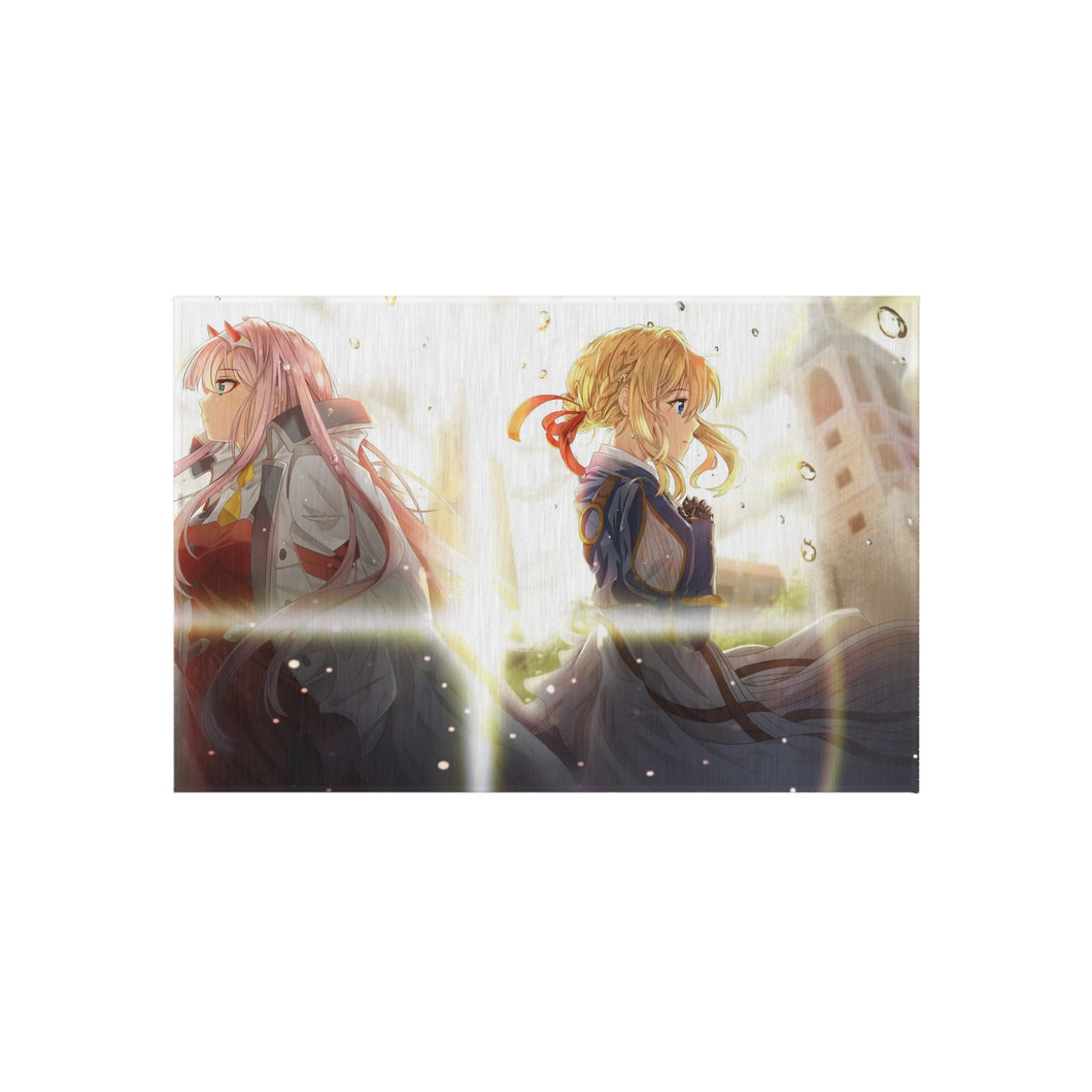 Zero Two and Violet Evergarden Rug