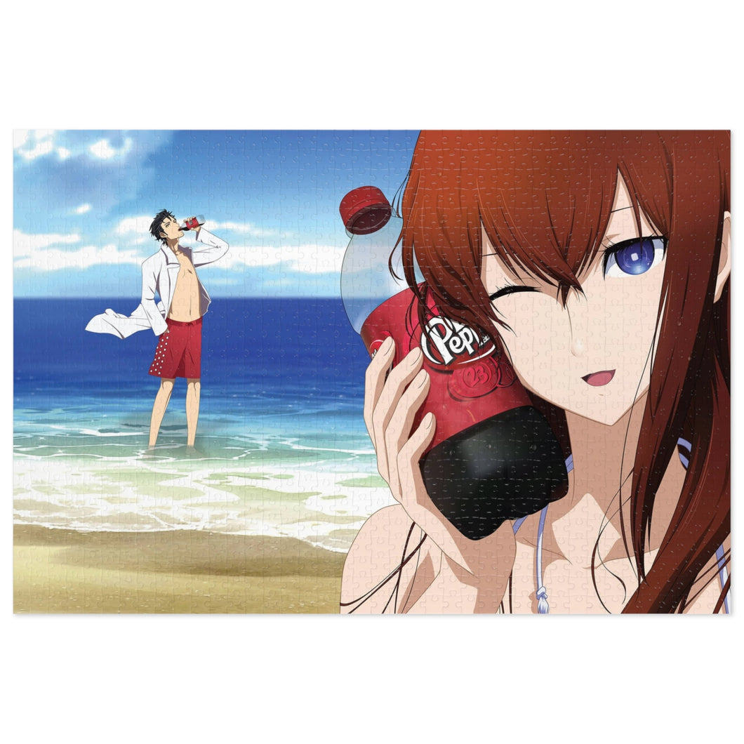 Makise Kurisu & Rintarou Kyouma-Dr Pepper Addicts Jigsaw Puzzle