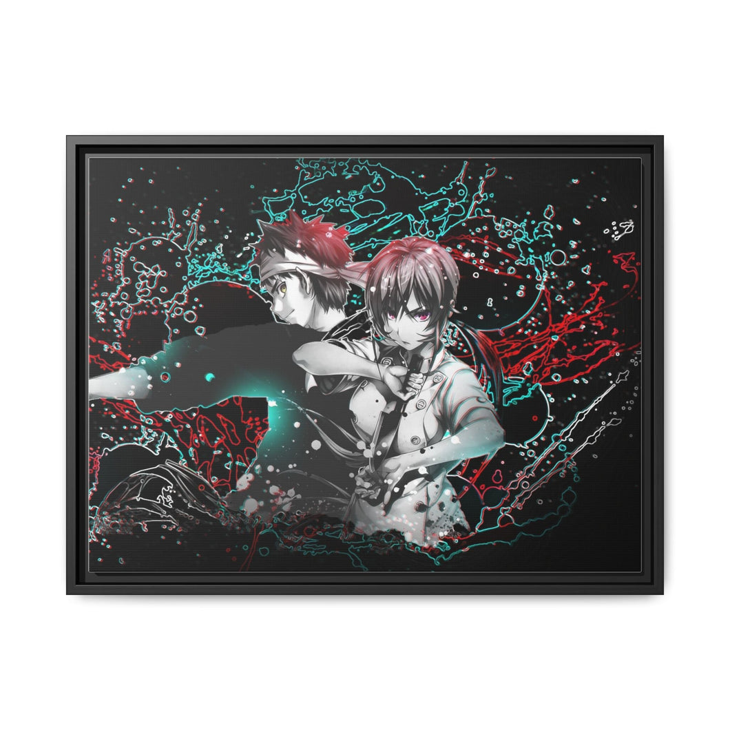 Shokugeki No Soma - Dark Yukihira Souma & Erina Nakiri Canvas Framed Art Print