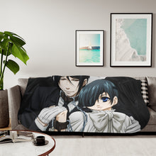 Load image into Gallery viewer, Black Butler Sherpa Blanket
