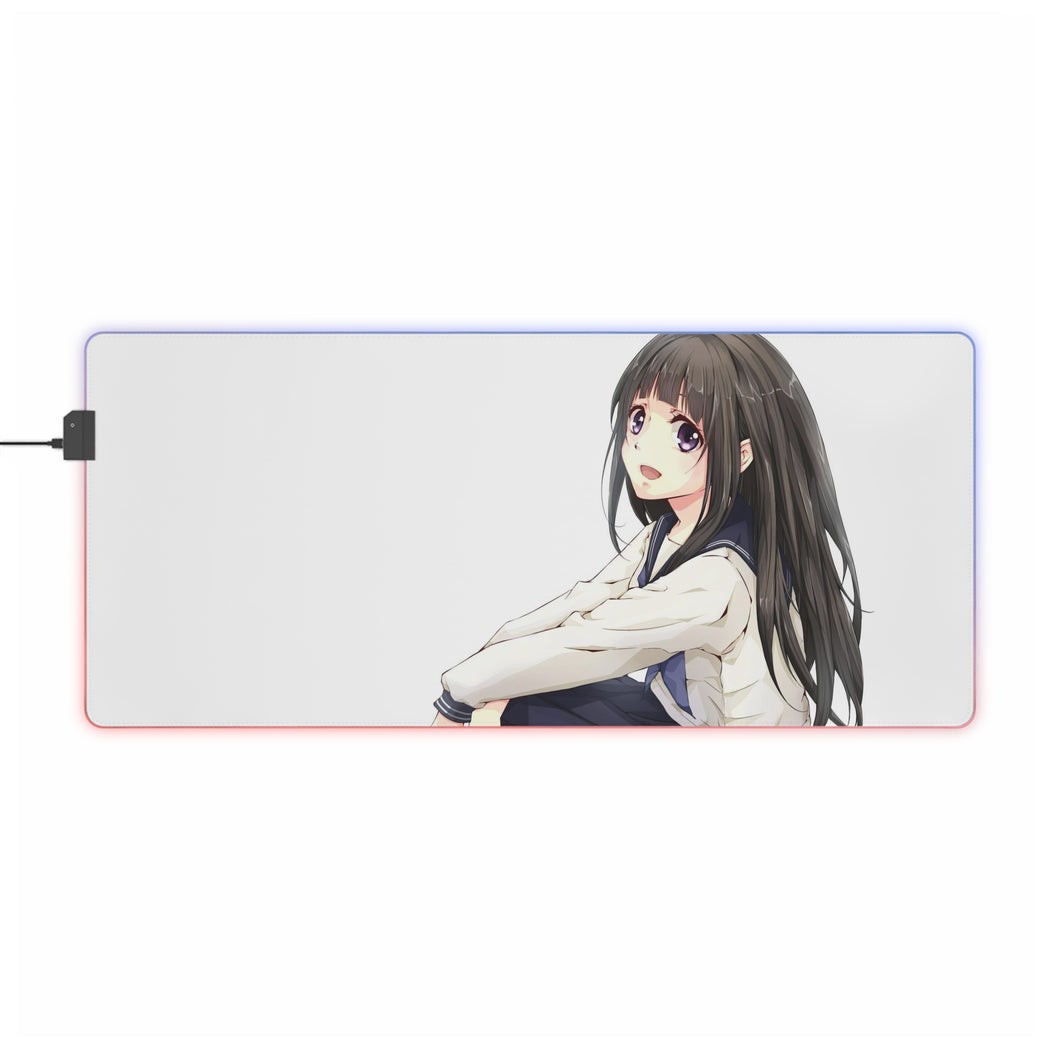 Eru Chitanda  Sitting RGB LED Mouse Pad (Desk Mat)