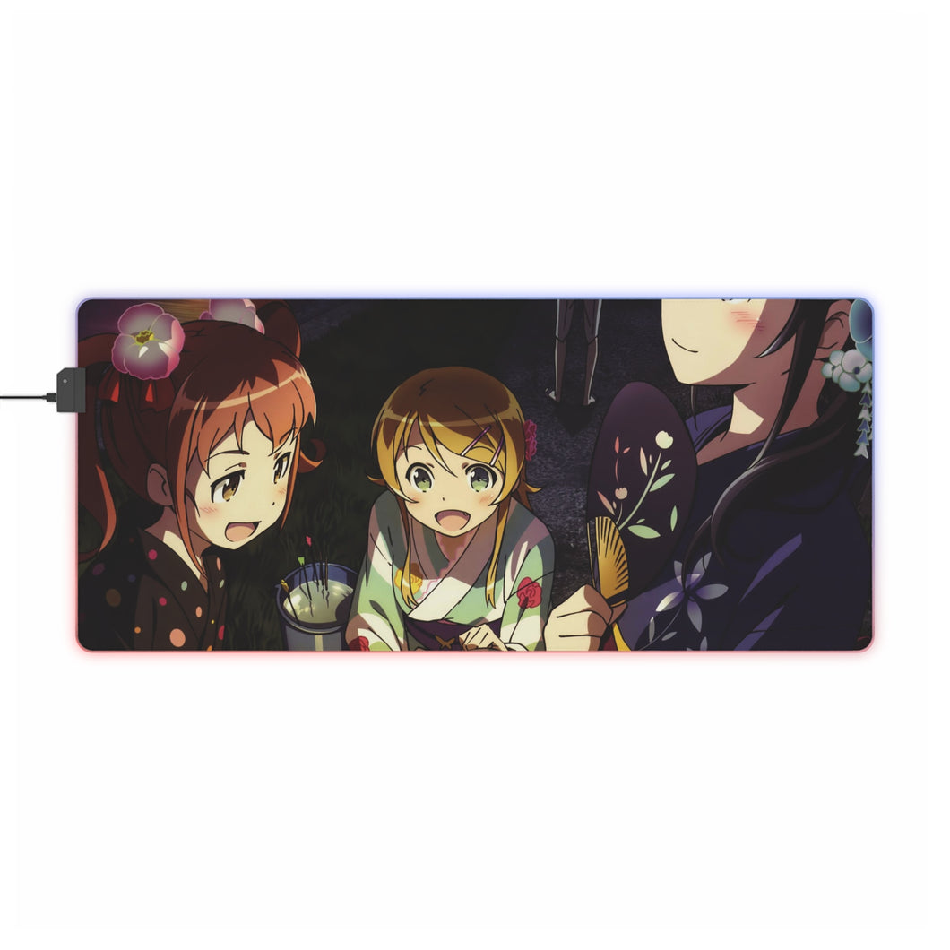 Oreimo Kirino Kousaka, Ayase Aragaki, Kanako Kurusu RGB LED Mouse Pad (Desk Mat)
