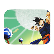 Load image into Gallery viewer, Goku&#39;s Spirit Bomb Sherpa Blanket

