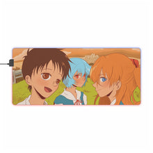 Load image into Gallery viewer, Neon Genesis Evangelion Shinji Ikari, Rei Ayanami RGB LED Mouse Pad (Desk Mat)
