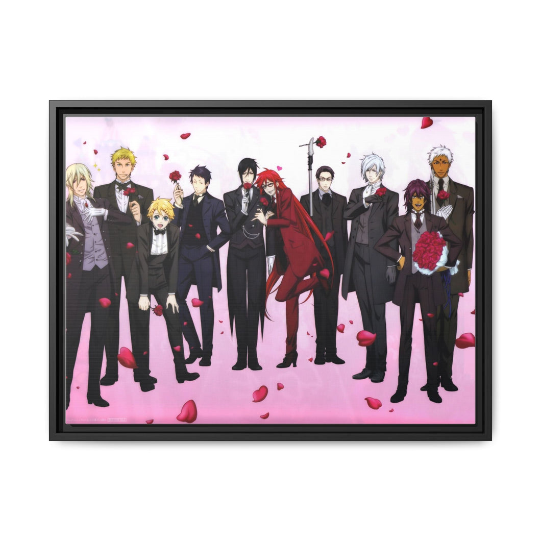 Black Butler Canvas Framed Art Print