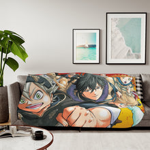 Load image into Gallery viewer, Black Clover Asta, Noelle Silva, Yuno, Yami Sukehiro, Luck Voltia Sherpa Blanket
