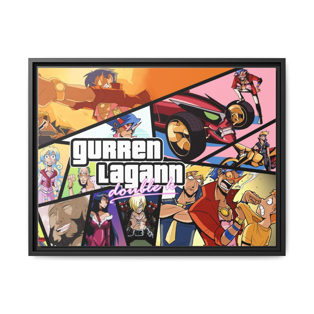 Anime Tengen Toppa Gurren Lagannr Canvas Framed Art Print