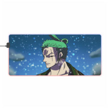 Load image into Gallery viewer, One Piece Roronoa Zoro RGB LED Mouse Pad (Desk Mat)
