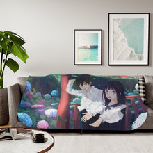 Load image into Gallery viewer, Eru Chitanda  And  Hōtarō Oreki in the rain Sherpa Blanket
