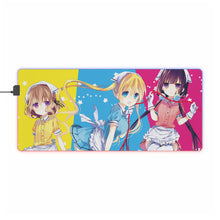 Load image into Gallery viewer, Blend S Maika Sakuranomiya, Kaho Hinata, Mafuyu Hoshikawa RGB LED Mouse Pad (Desk Mat)
