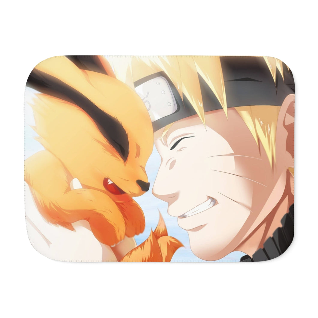 Kurama and Naruto Sherpa Blanket