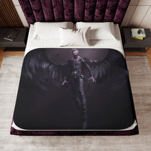 Load image into Gallery viewer, Black Angel Sherpa Blanket
