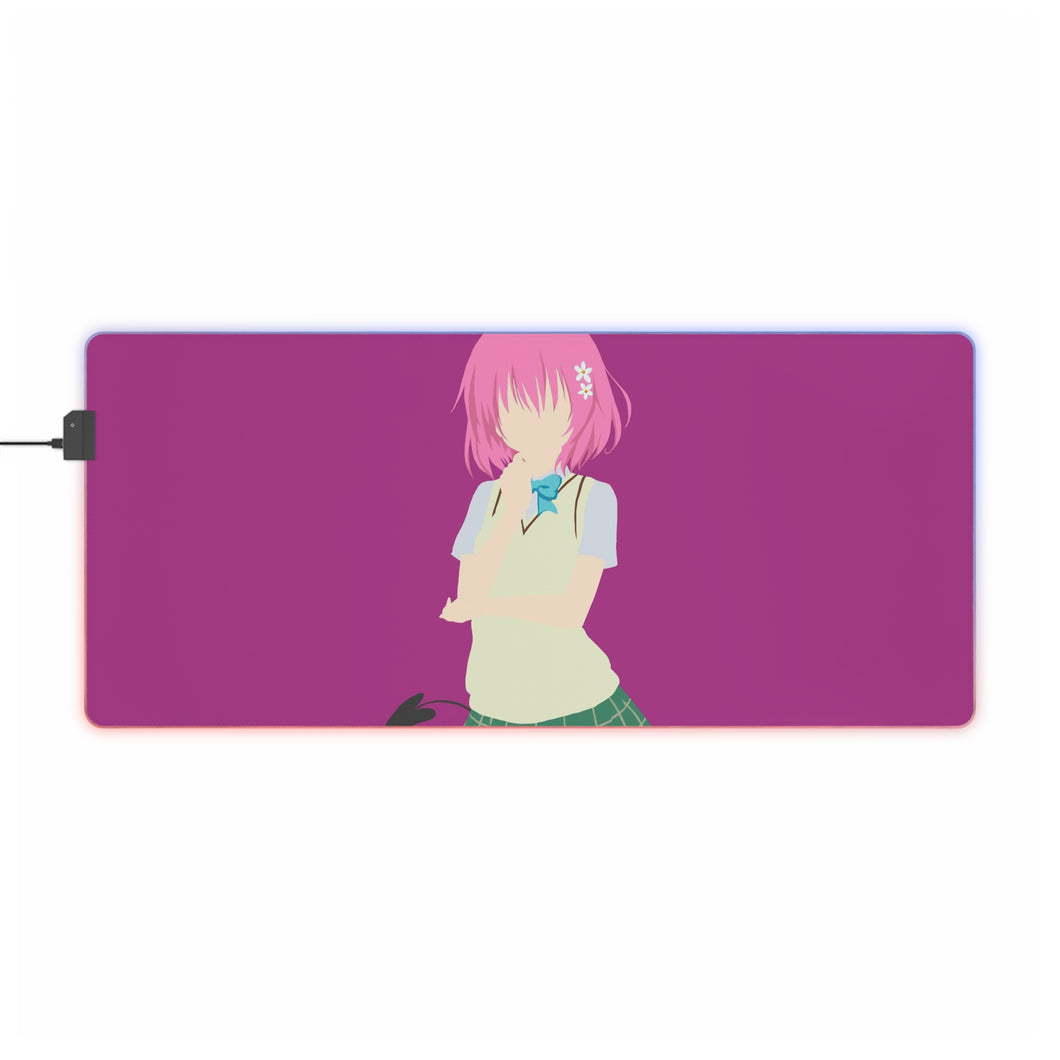 momo to love ru minimalist RGB LED Mouse Pad (Desk Mat)