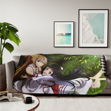 Load image into Gallery viewer, Asuna and Yuuki Sherpa Blanket

