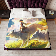 Load image into Gallery viewer, Princess Mononoke Sherpa Blanket
