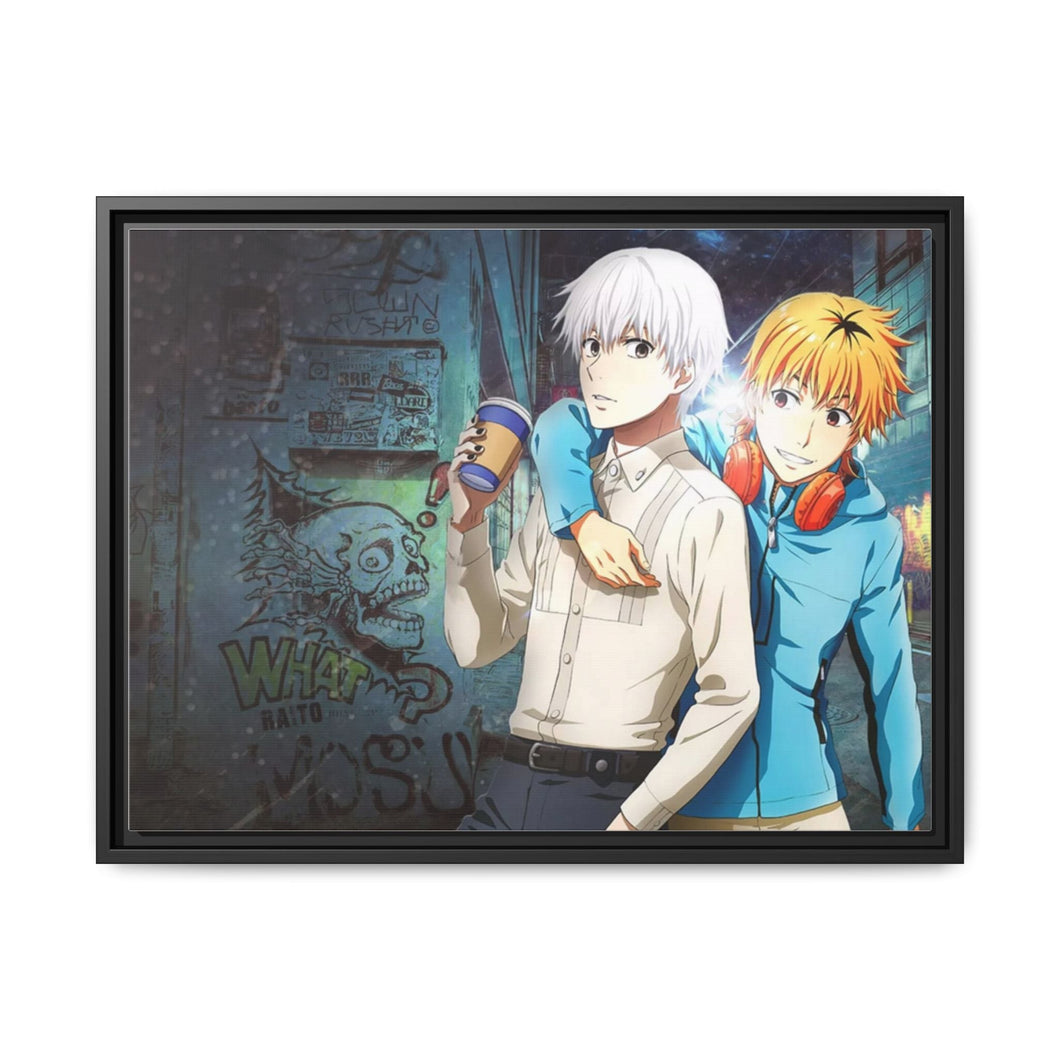 kaneki and hidi Canvas Framed Art Print