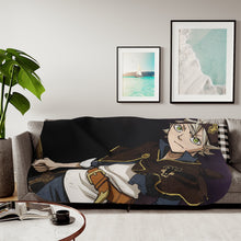 Load image into Gallery viewer, Black Clover Asta Sherpa Blanket
