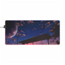 Load image into Gallery viewer, Girl waiting at the bus stop at beautiful sunset RGB LED Mouse Pad (Desk Mat)
