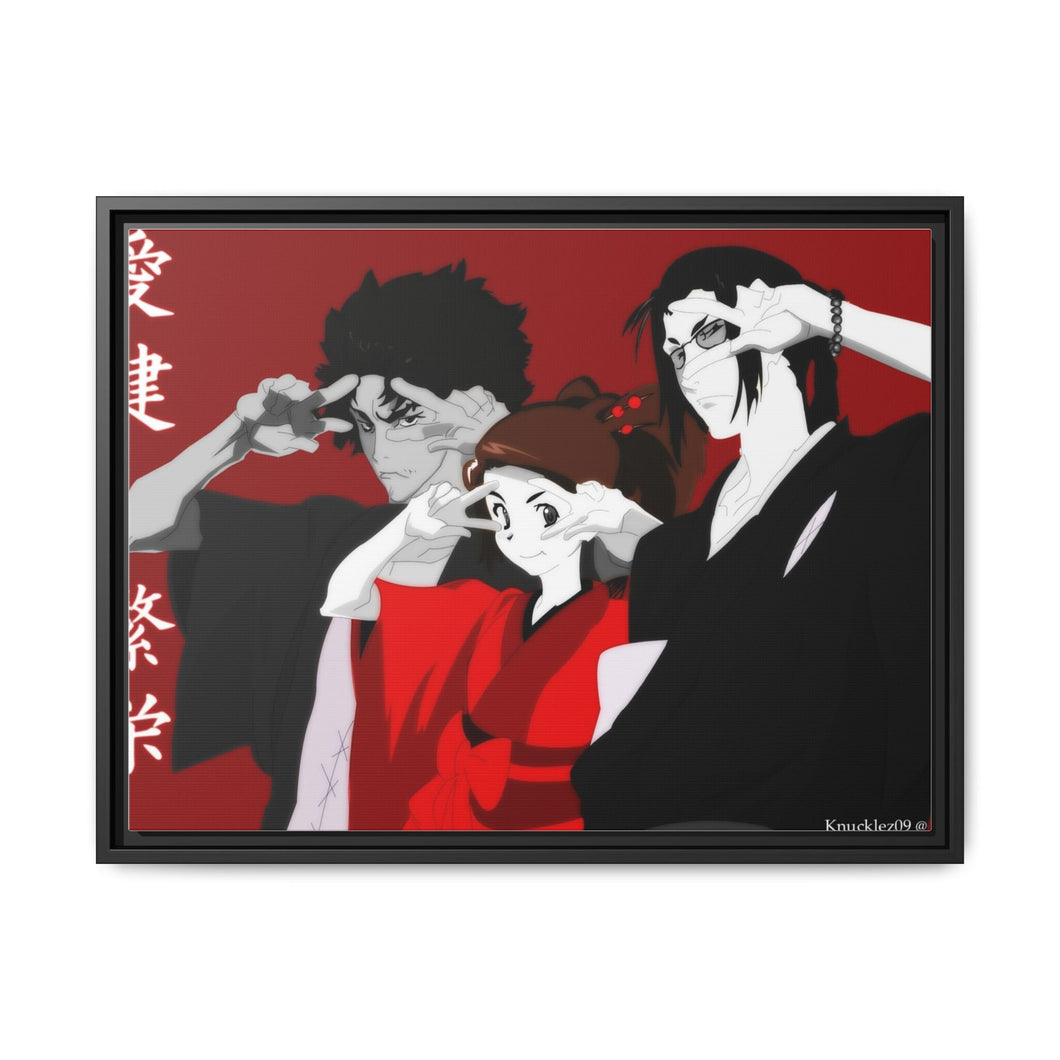 Anime Samurai Champloo Canvas Framed Art Print