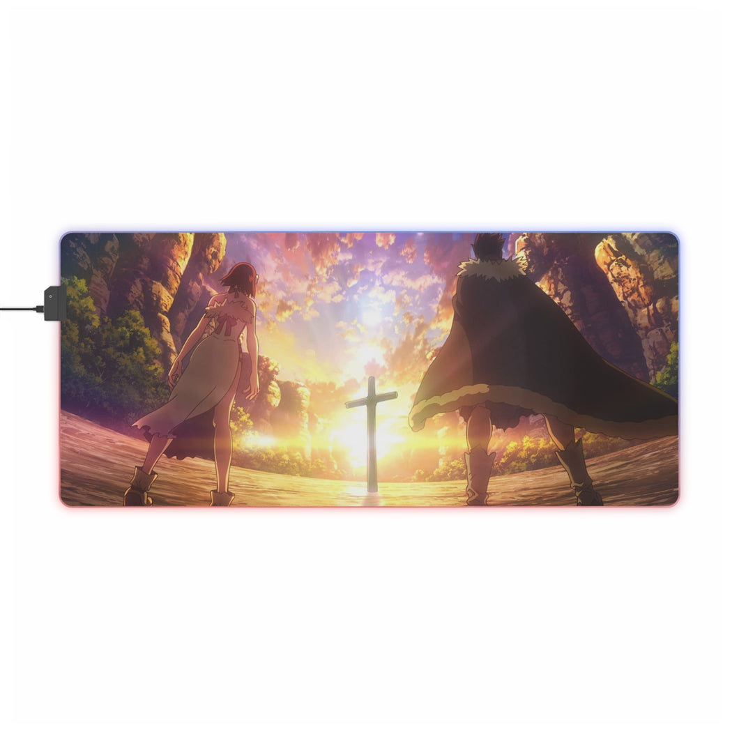 Dr. Stone Yuzuriha Ogawa RGB LED Mouse Pad (Desk Mat)