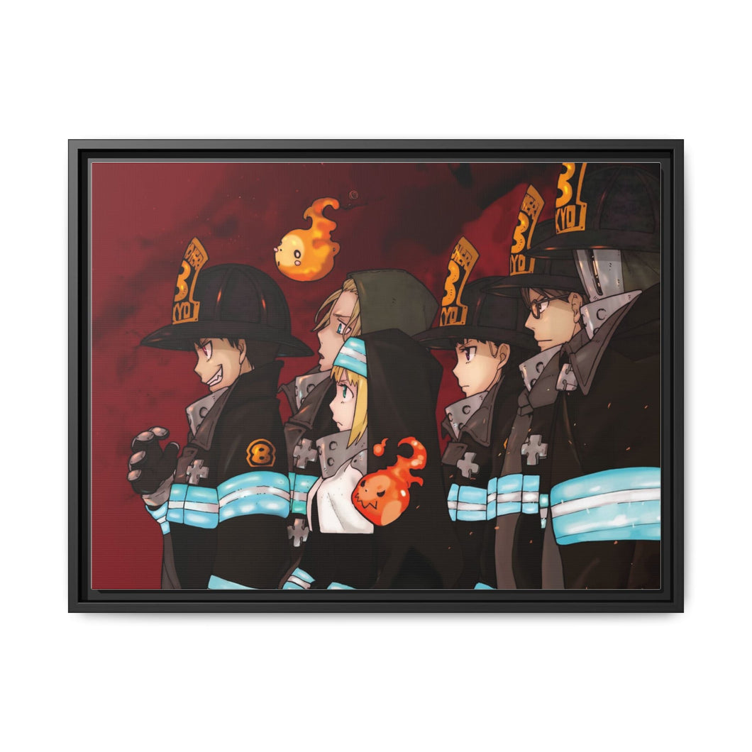 Anime Fire Force Canvas Framed Art Print