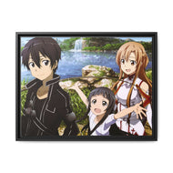 Sword Art Online Asuna Yuuki, Yui Canvas Framed Art Print