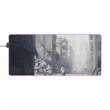 Load image into Gallery viewer, Girl walking on destroyed city street RGB LED Mouse Pad (Desk Mat)
