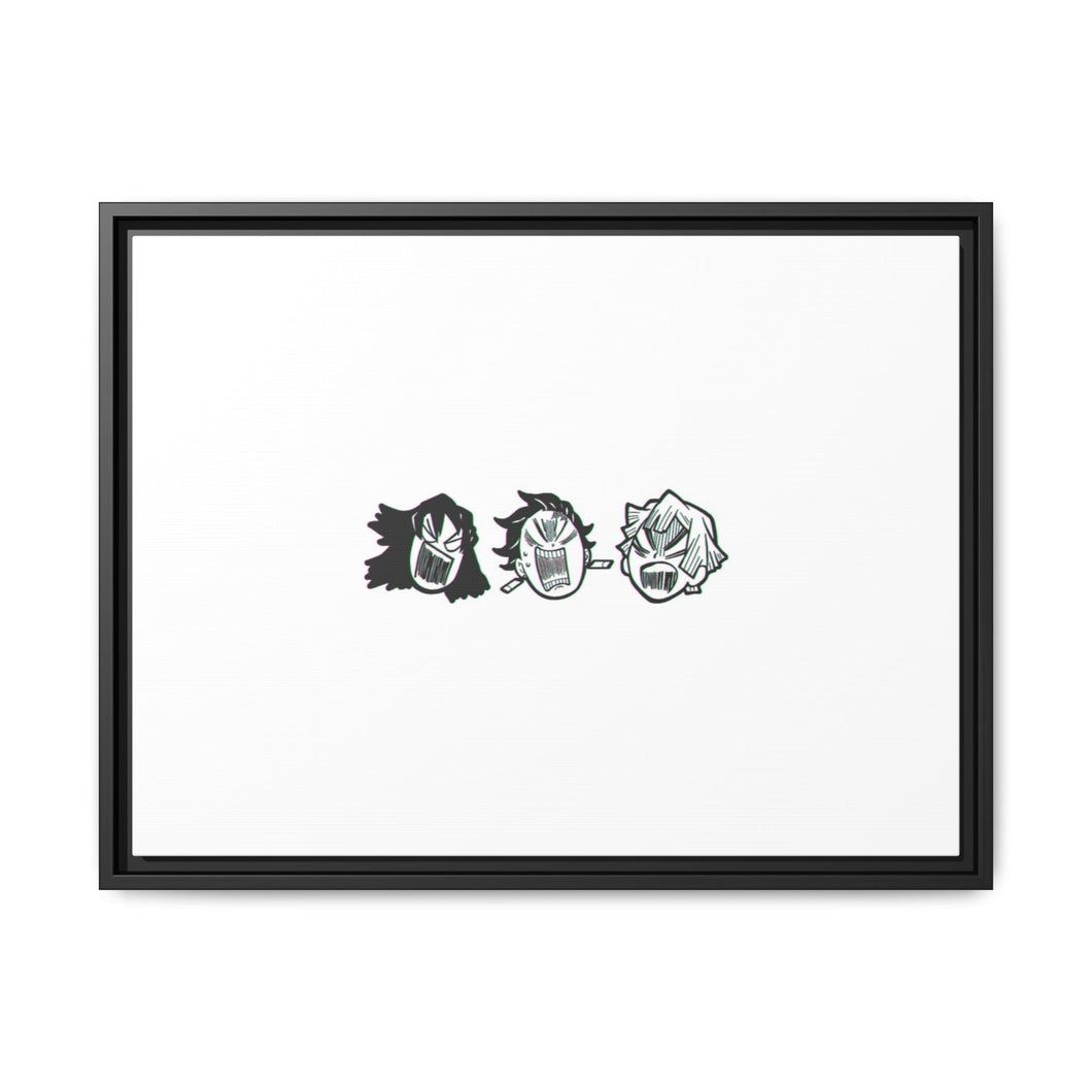 Anime Demon Slayer: Kimetsu no Yaiba Canvas Framed Art Print