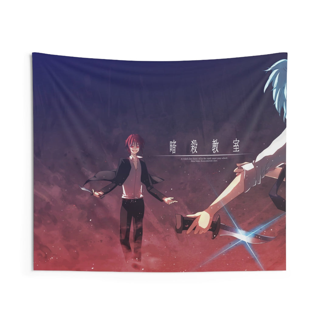 Karma Akabane VS Nagisa Shiota fight Indoor Wall Tapestry