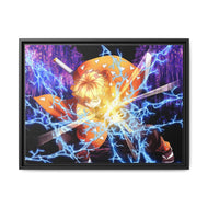 Zenitsu Agatsuma Canvas Framed Art Print