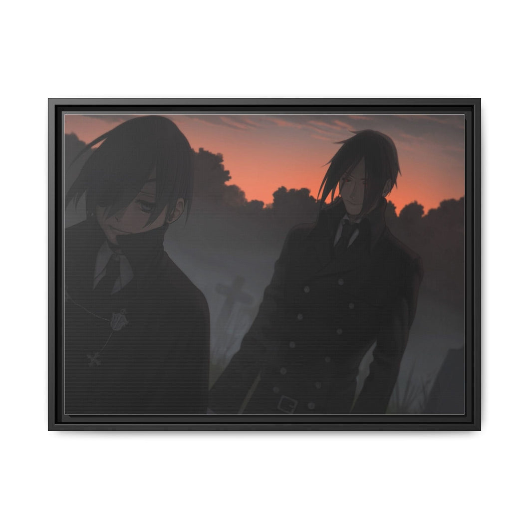 Black Butler Canvas Framed Art Print