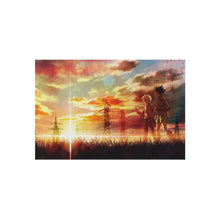 Load image into Gallery viewer, Gon and Killua walking at a beautiful sunset Rug
