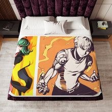 Load image into Gallery viewer, Saitama, Tatsumaki and Genos Sherpa Blanket
