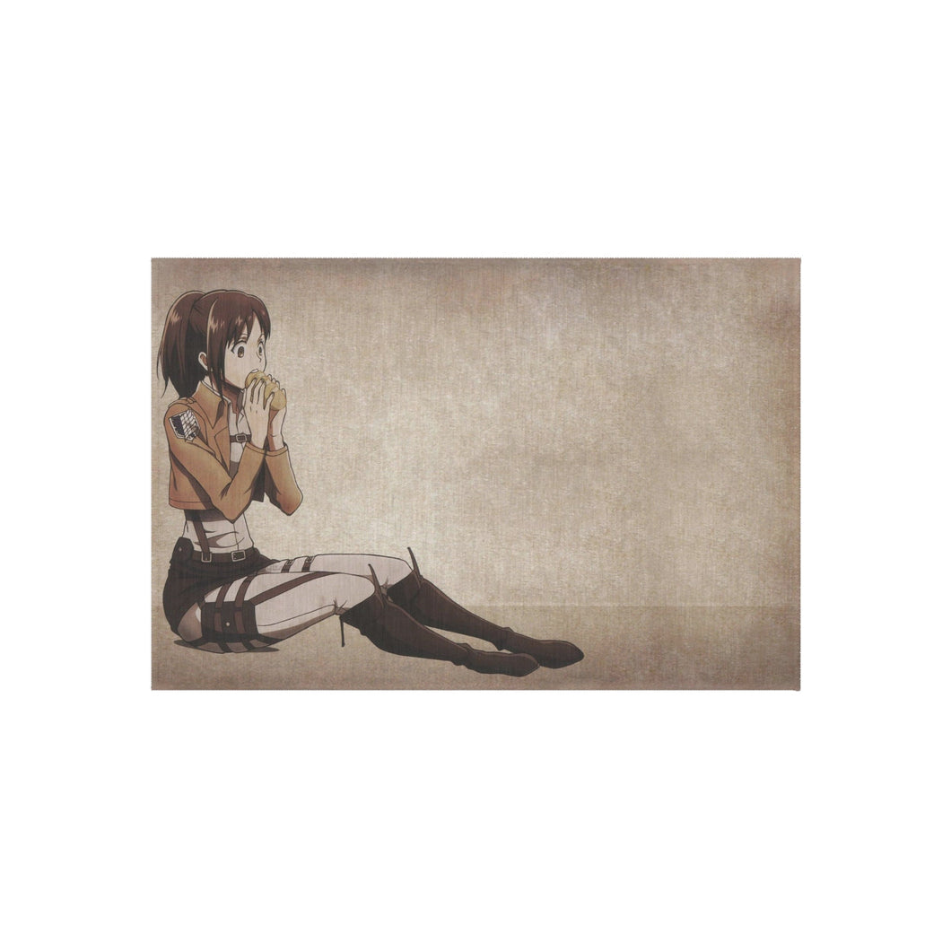 Sasha eating a potato Rug