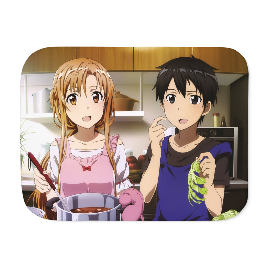 Kirito and Asuna Sherpa Blanket