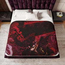 Load image into Gallery viewer, Black Clover Asta Sherpa Blanket
