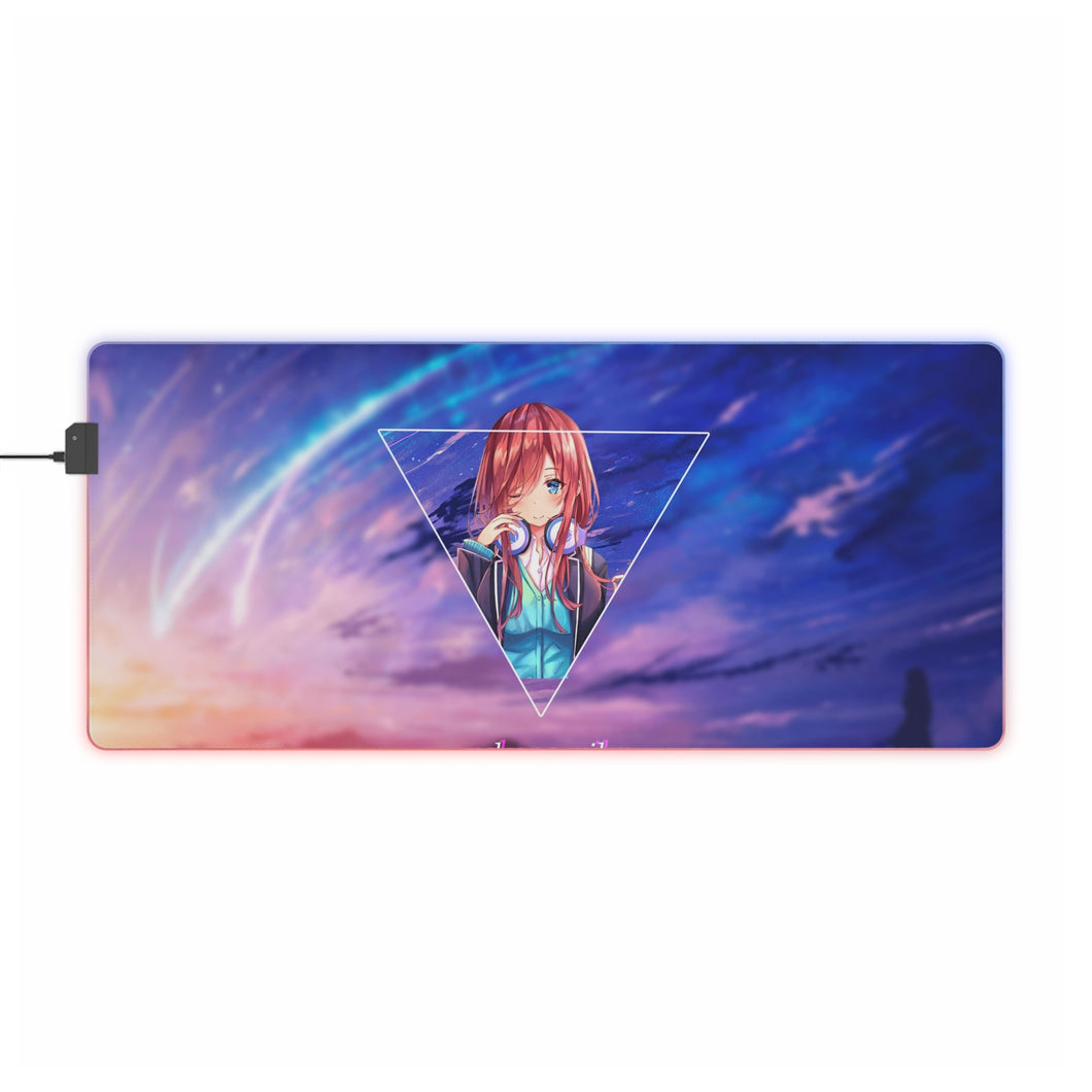 Nakano miku RGB LED Mouse Pad (Desk Mat)