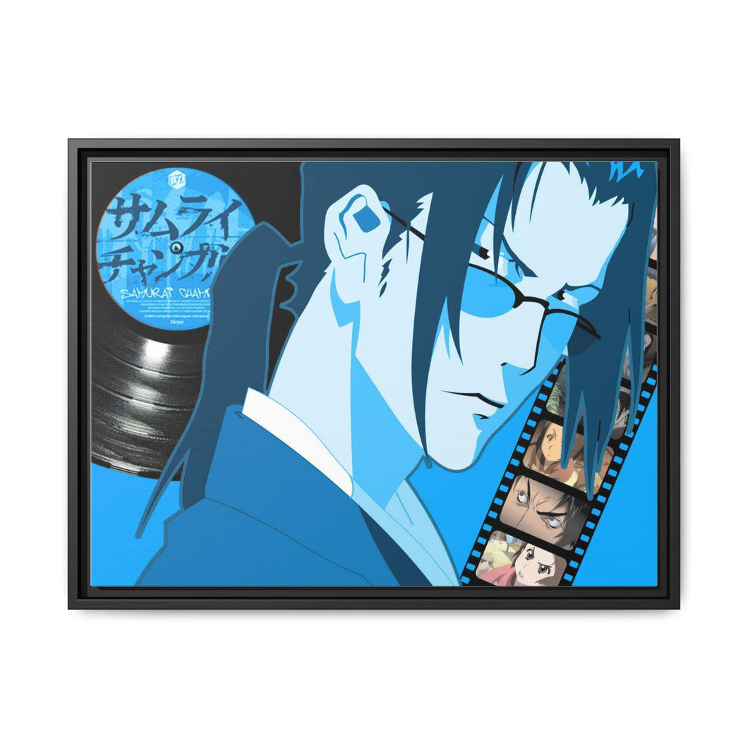 Anime Samurai Champloor Canvas Framed Art Print