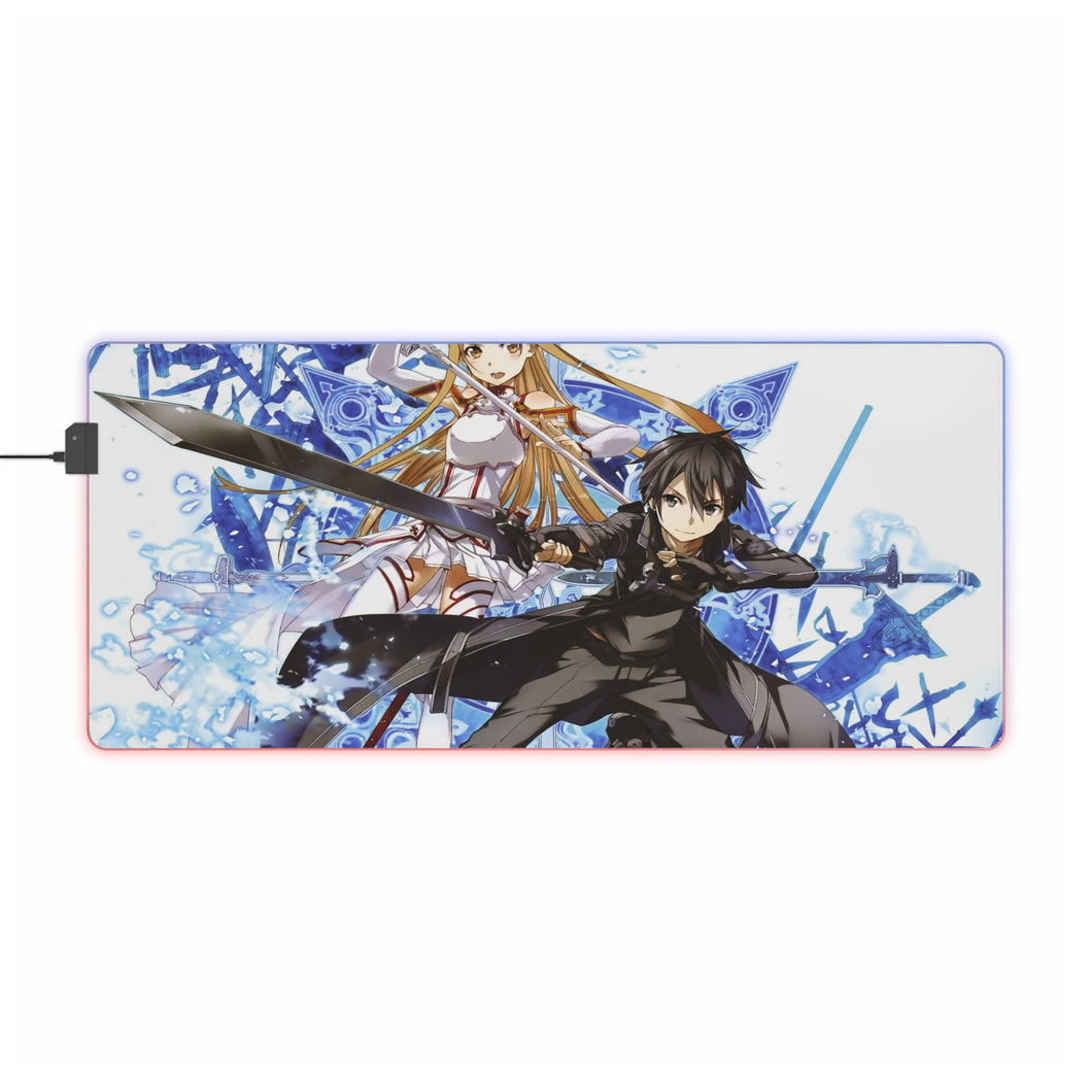 Kirito and Asuna RGB LED Mouse Pad (Desk Mat)