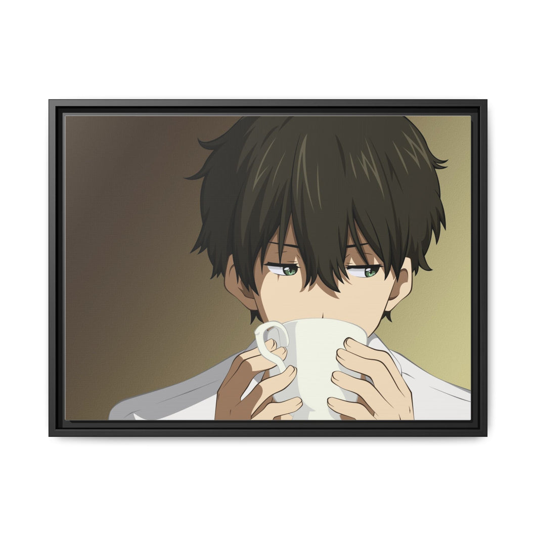 Hōtarō Oreki Face Canvas Framed Art Print
