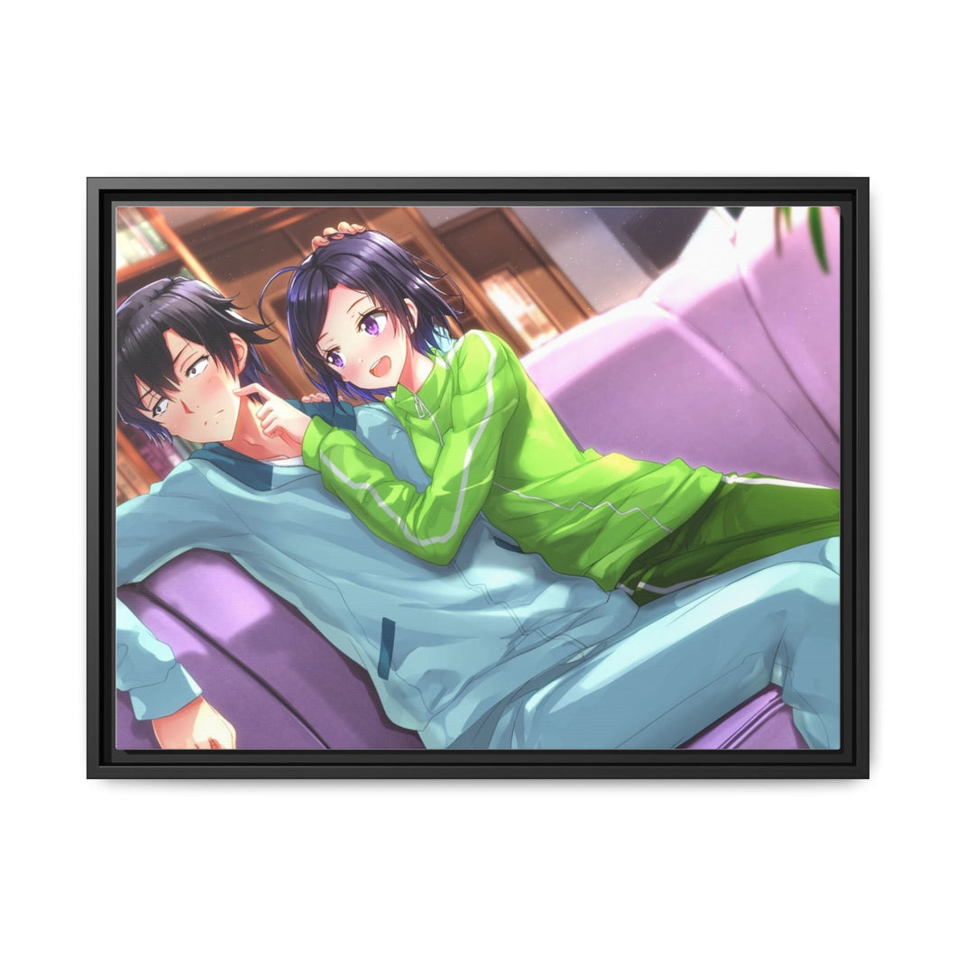 My Teen Romantic Comedy SNAFU Hachiman Hikigaya, Komachi Hikigaya Canvas Framed Art Print