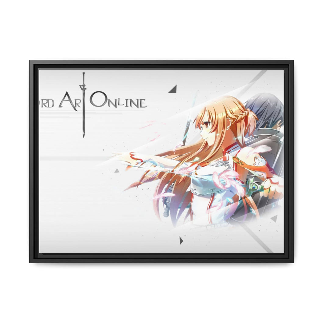 Asuna and Kiroto (Sword Art Online) Canvas Framed Art Print