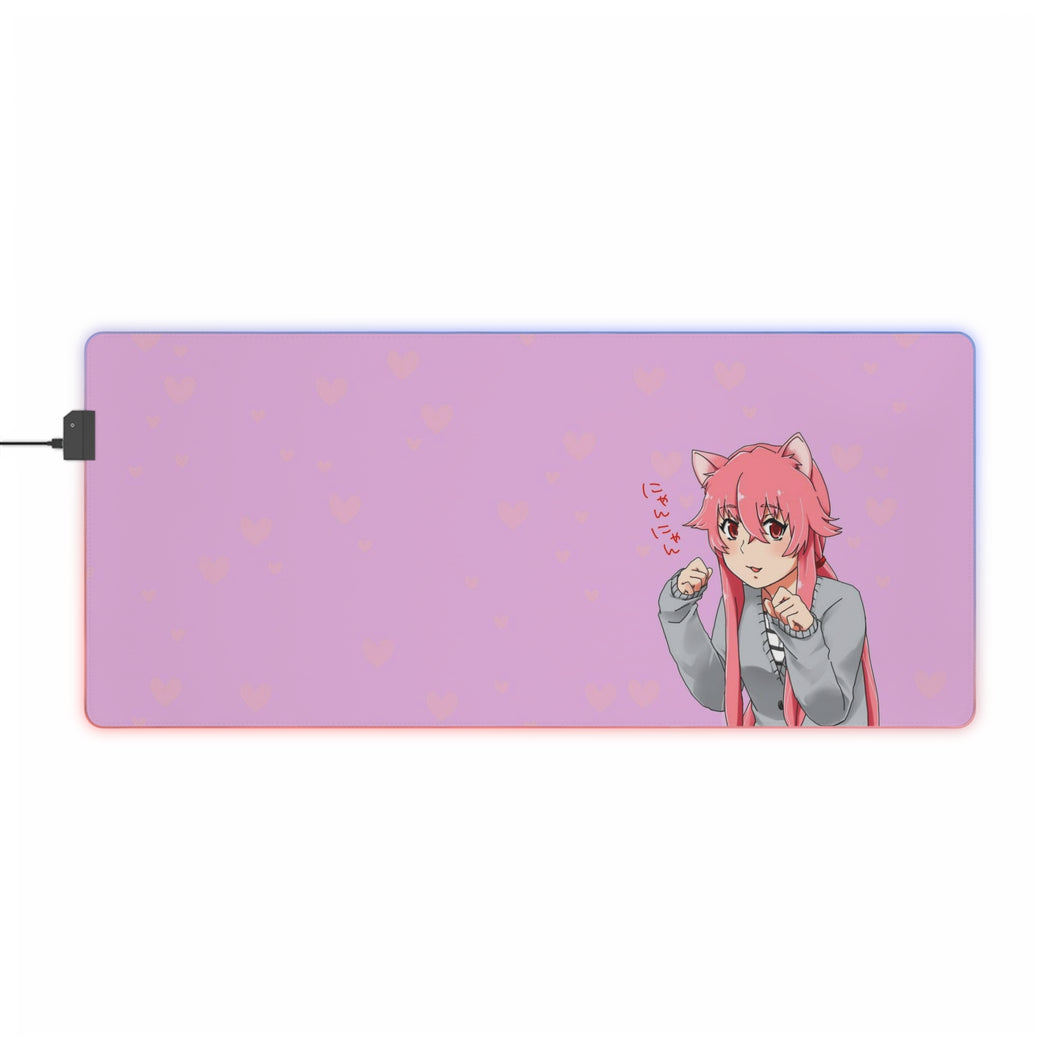 Mirai Nikki Yuno Gasai RGB LED Mouse Pad (Desk Mat)